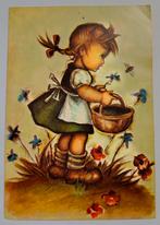 Oude ansichtkaart  Meisje met een mandje. Uitgeverij Muva, Ophalen, 1960 tot 1980, Ongelopen, Kinderen