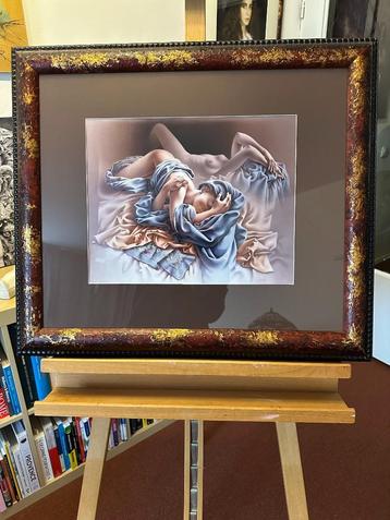 Aquarel kunstdruk 'Naakt' beschikbaar voor biedingen