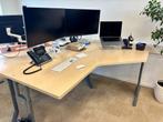 [BIJNA GRATIS] 4x eiken hoekbureau's, Ophalen, Gebruikt, In hoogte verstelbaar, Bureau