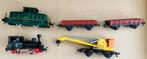 2 HO Fleischmann locomotieven ,kraanwagen & 2 open wagons, Ophalen, Gebruikt, Fleischmann, Gelijkstroom