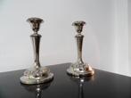 Art Deco Engelse Kandelaars Verzilverd, Antiek en Kunst, Ophalen of Verzenden, Zilver