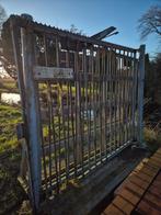 Ijzeren poort. Gok 4m20 breed., Ophalen of Verzenden, Gebruikt, IJzer, Sierhekwerk