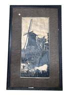 Jan Veringa 1907 1982 Houtsnede Molen de Slokop bij Haarlem, Antiek en Kunst, Kunst | Schilderijen | Klassiek, Ophalen of Verzenden