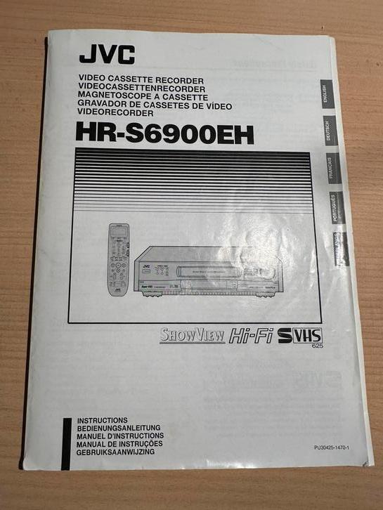 JVC HR-S6900EH handleiding manual, Audio, Tv en Foto, Cassettedecks, JVC, Ophalen of Verzenden