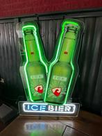Neonlamp Dommelsch ice bier, 53 cm breed, 81 cm hoog, Huis en Inrichting, Lampen | Overige, Ophalen of Verzenden, Zo goed als nieuw