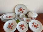 Arzberg Schumann Servies jaren 70 Oranje Bloemen, Gebruikt, Ophalen of Verzenden, Bord(en), Overige stijlen