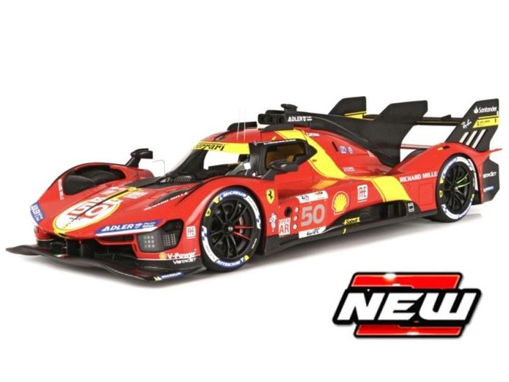 Ferrari 499P No.50 5th Place Le Mans 2023 Bburago 1:18, Hobby en Vrije tijd, Modelauto's | 1:18, Nieuw, Auto, Bburago, Ophalen of Verzenden