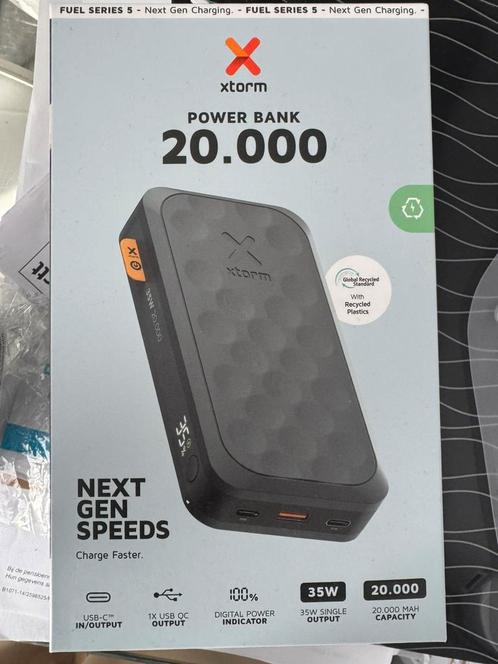 Xtorm 35W Fuel Series Powerbank 20.000 - Midnight Black, Telecommunicatie, Powerbanks, Nieuw, Ophalen of Verzenden