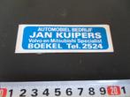 sticker boekel auto bedrijf jan kuipers volvo mitsubishi *, Ophalen, Zo goed als nieuw
