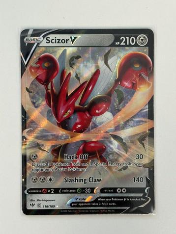 Pokemon kaart: Scizor V beschikbaar voor biedingen