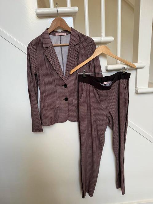 Studio Anneloes geruit broekpak maat 38, Kleding | Heren, Kostuums en Colberts, Zo goed als nieuw, Beige, Ophalen of Verzenden
