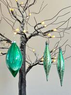 3 mooie vintage pegels van glas kerstballen, Diversen, Kerst, Ophalen of Verzenden, Nieuw