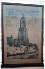 Ets – CUNERAKERK RHENEN - Gesigneerd & ingelijst, Antiek en Kunst, Ophalen of Verzenden