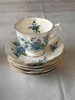 Royal Albert Forget-Me-Not Kop en Schotels (5), Ophalen of Verzenden, Zo goed als nieuw, Overige stijlen, Kop(pen) en/of Schotel(s)