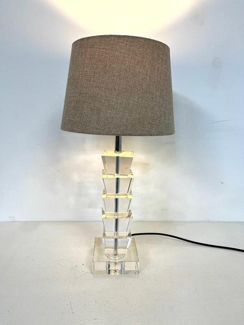 Vintage Italiaanse Murano glazen tafellamp uit de jaren 80, Huis en Inrichting, Lampen | Tafellampen, Minder dan 50 cm, Ophalen of Verzenden