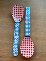 Leuk saladebestek met vrolijk motief melamine, Kunststof, Ophalen of Verzenden, Zo goed als nieuw, Vaatwasserbestendig