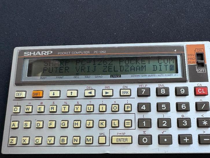 SHARP PC-1262 Pocket computer, Computers en Software, Vintage Computers, Ophalen of Verzenden