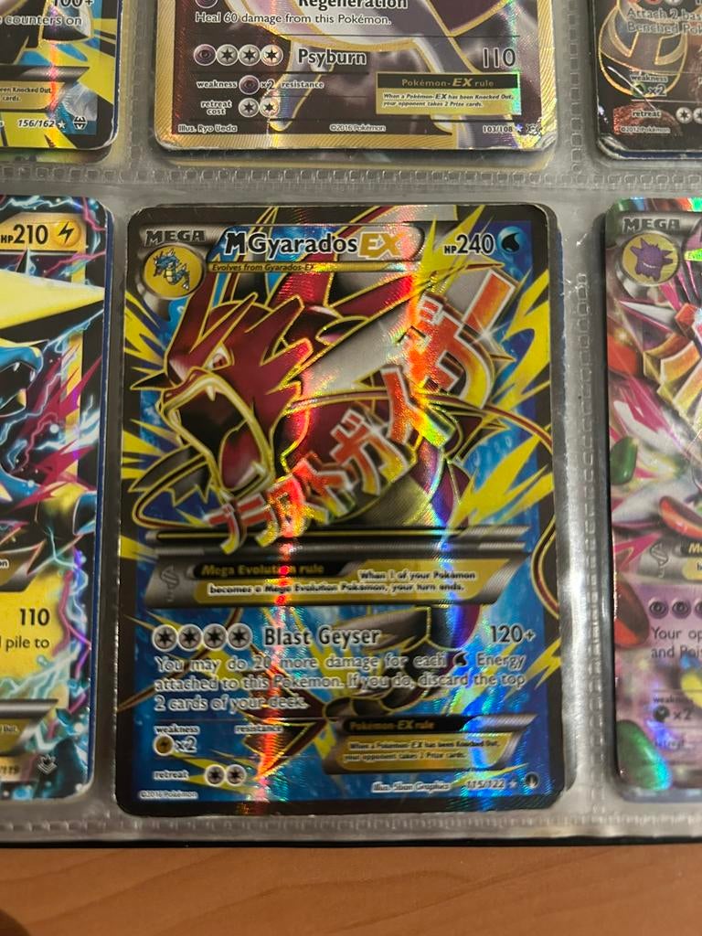 Mega Gyarados EX full art, Ophalen of Verzenden, Gebruikt
