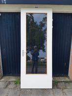 1 mooie grote witte houten rechtsdraaiende binnendeur, Ophalen, Gebruikt, 80 tot 100 cm, 215 cm of meer