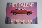 Folder / briefkaart Renault 9 introductie (1981) (26), Boeken, Auto's | Folders en Tijdschriften, Gelezen, Ophalen of Verzenden