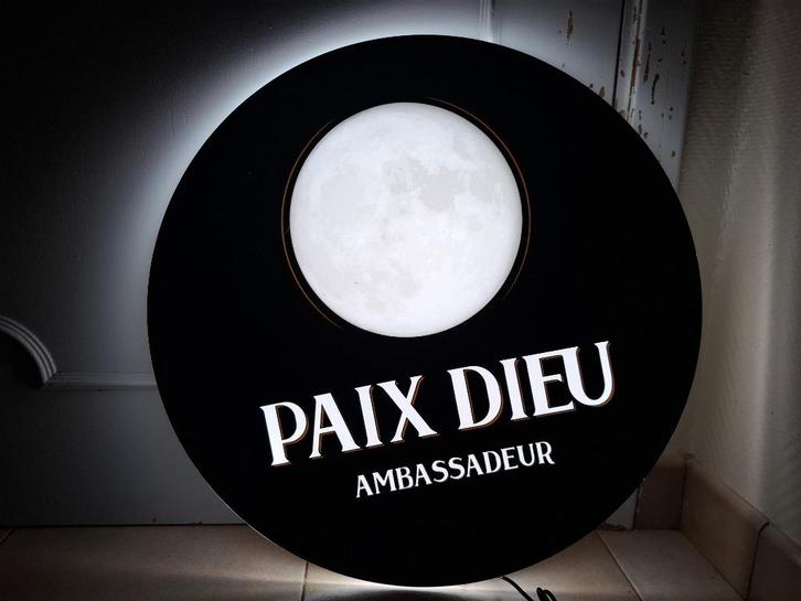 Zeldzame lichtreclame Paix Dieu Ambassadeur bier, Verzamelen, Merken en Reclamevoorwerpen, Nieuw, Lichtbak of (neon) lamp, Ophalen of Verzenden