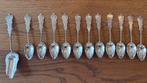 Antieke Zilveren Lepeltjes Set (11) met Suikerschep - 1923, Antiek en Kunst, Ophalen of Verzenden