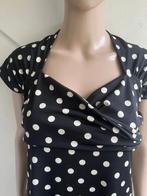 King louie polkadot maat M, Kleding | Dames, Jurken, Ophalen of Verzenden, Zo goed als nieuw, Zwart, Knielengte