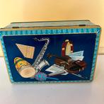 Vintage blik met muziekinstrumenten, Ophalen of Verzenden, Gebruikt, Overige, Overige merken
