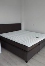 Boxspring bed met hoofdbord, Ophalen, Gebruikt, Bruin, Tweepersoons