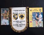Vaan en programma's (thuis/uit) Vitesse-AEK Uefa Cup 1998/99, Ophalen of Verzenden, Nieuw, Vitesse, Vaantje of Sjaal