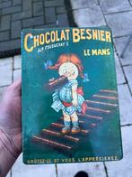 Chocolat besnier reclamebord metaal, Verzamelen, Merken en Reclamevoorwerpen, Ophalen of Verzenden, Zo goed als nieuw, Reclamebord