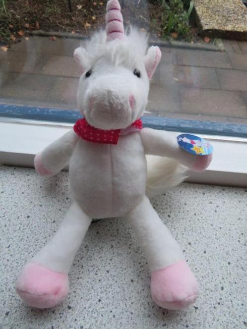 Emma Eenhoorn Unicorn van Ferrero wit met roze velours, Kinderen en Baby's, Speelgoed | Knuffels en Pluche, Zo goed als nieuw