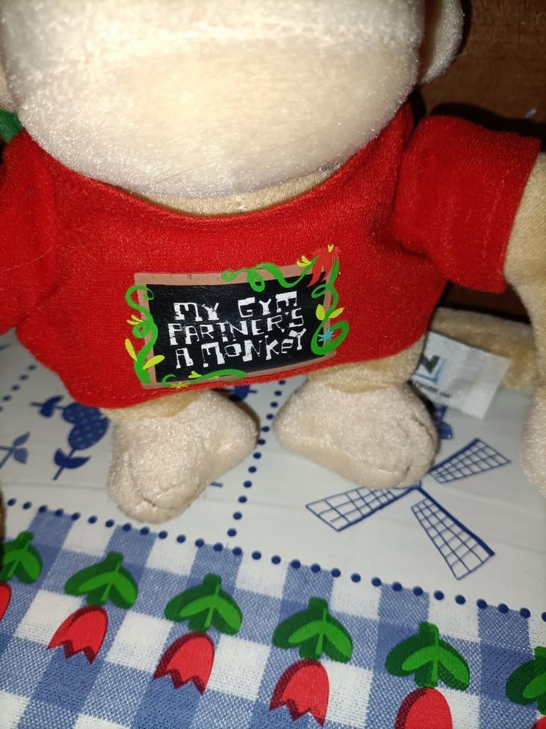 My gym partner's a monkey knuffel Cartoon Network 16 cm groo, Ophalen of Verzenden, Zo goed als nieuw, Overige typen