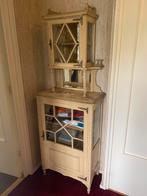 Antiek kastje met geslepen ruitjes en spiegel, Huis en Inrichting, Ophalen, Gebruikt, 50 tot 100 cm, 150 tot 200 cm