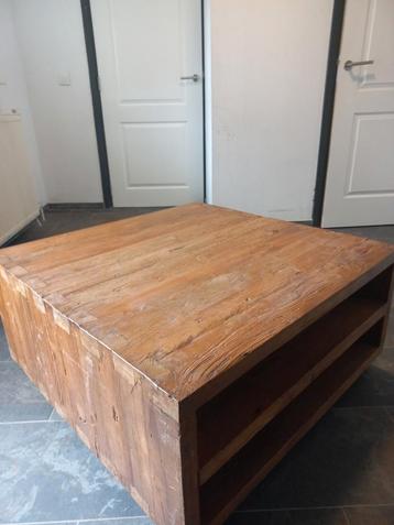 Teakhouten salontafel 