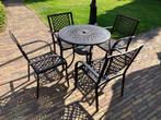 tuinset aluminium, Ophalen, 4 zitplaatsen, Gebruikt, Bijzettafel