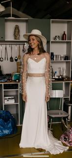Trouwjurk Meryl Suissa, Ophalen, Zo goed als nieuw, Wit, Trouwjurk