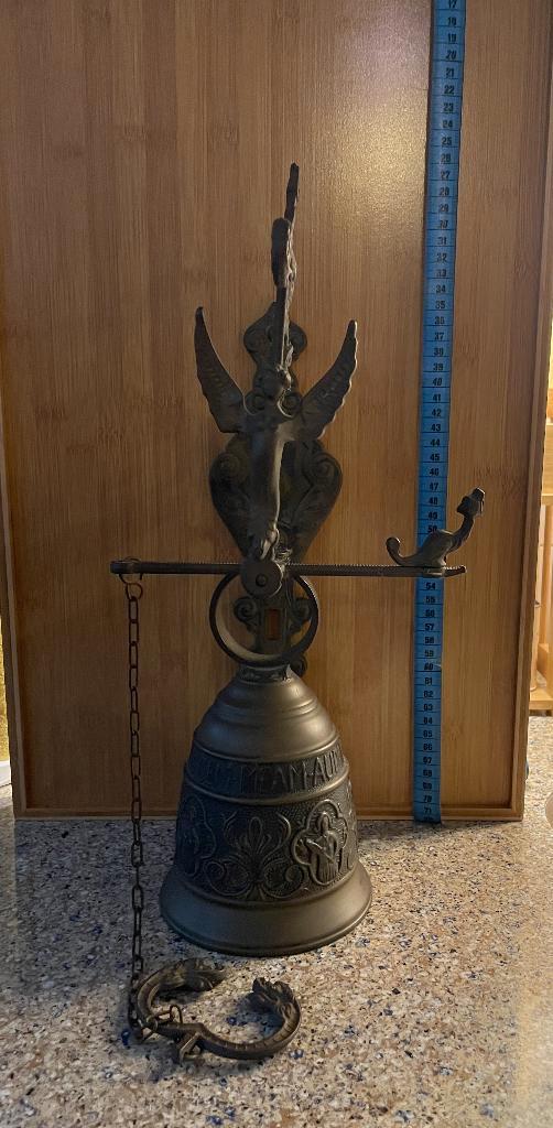 Vintage koperen kloosterbel., Antiek en Kunst, Antiek | Koper en Brons, Brons, Ophalen of Verzenden