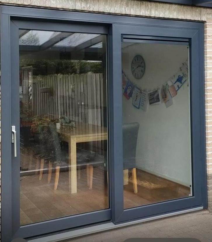 Hef schuifpui schuco, Doe-het-zelf en Verbouw, Kozijnen en Schuifpuien, Nieuw, Schuifpui, Kunststof, 225 cm of meer, Inclusief glas