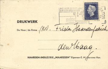 Haarden-Industrie Maarssen - 01.1949 - drukwerk beschikbaar voor biedingen