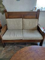 Antiek bankstel tweezitter + 2 stoelen, nieuw bekleed, Ophalen of Verzenden, Gebruikt