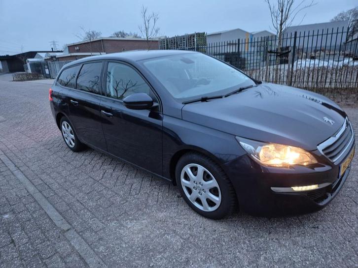 Peugeot 308 1.6 E-hdi 88 KW SW 2015 Blauw LEER vol!, Auto's, Peugeot, Bedrijf, ABS, Achteruitrijcamera, Airbags, Airconditioning