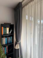 Grijze verduisteringsgordijnen op maat, Ophalen, Gebruikt, Grijs, 200 cm of meer