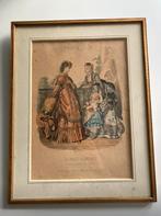 Antieke Mode Prent - La Mode Illustrée, Antiek en Kunst, Ophalen of Verzenden
