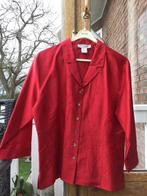 Rode blouse van 100% zijde, kersen rood, maat L of ong 42/44, Kleding | Dames, Blouses en Tunieken, Ophalen of Verzenden