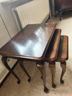 Vintage notenhouten mimi set, Ophalen, Zo goed als nieuw, Rechthoekig, Minder dan 55 cm