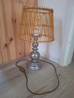 Chroom Rotan tafellamp antiek, Huis en Inrichting, Ophalen, Zo goed als nieuw, Minder dan 50 cm