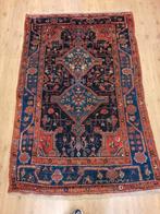 Vintage handgeknoopt perzisch tapijt hamadan antiek 216x140, Info@SlatsAntiek.nl, 100 tot 150 cm, Perzisch, 200 cm of meer