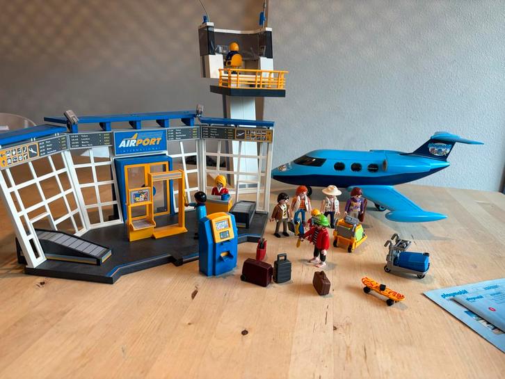 Playmobil Vliegveld met Vliegtuig en Reizigers, Kinderen en Baby's, Speelgoed | Playmobil, Gebruikt, Complete set, Ophalen