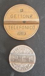 Telefoon munten. Italië/Frankrijk., Postzegels en Munten, Penningen en Medailles, Ophalen of Verzenden, Overige materialen